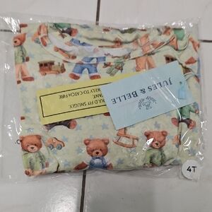 Jules and Belle teddy pajamas 4t